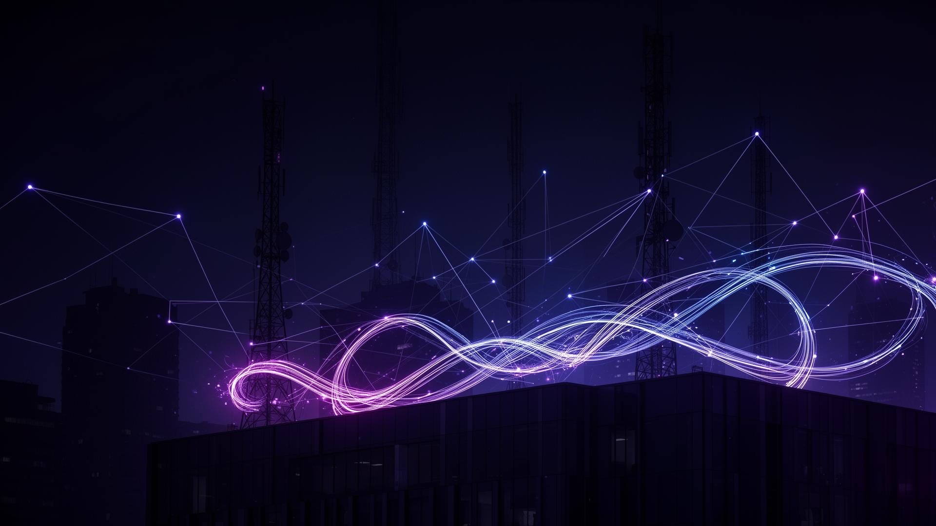 Networked infrastructure visualizing telecom, IT, and proptech innovation